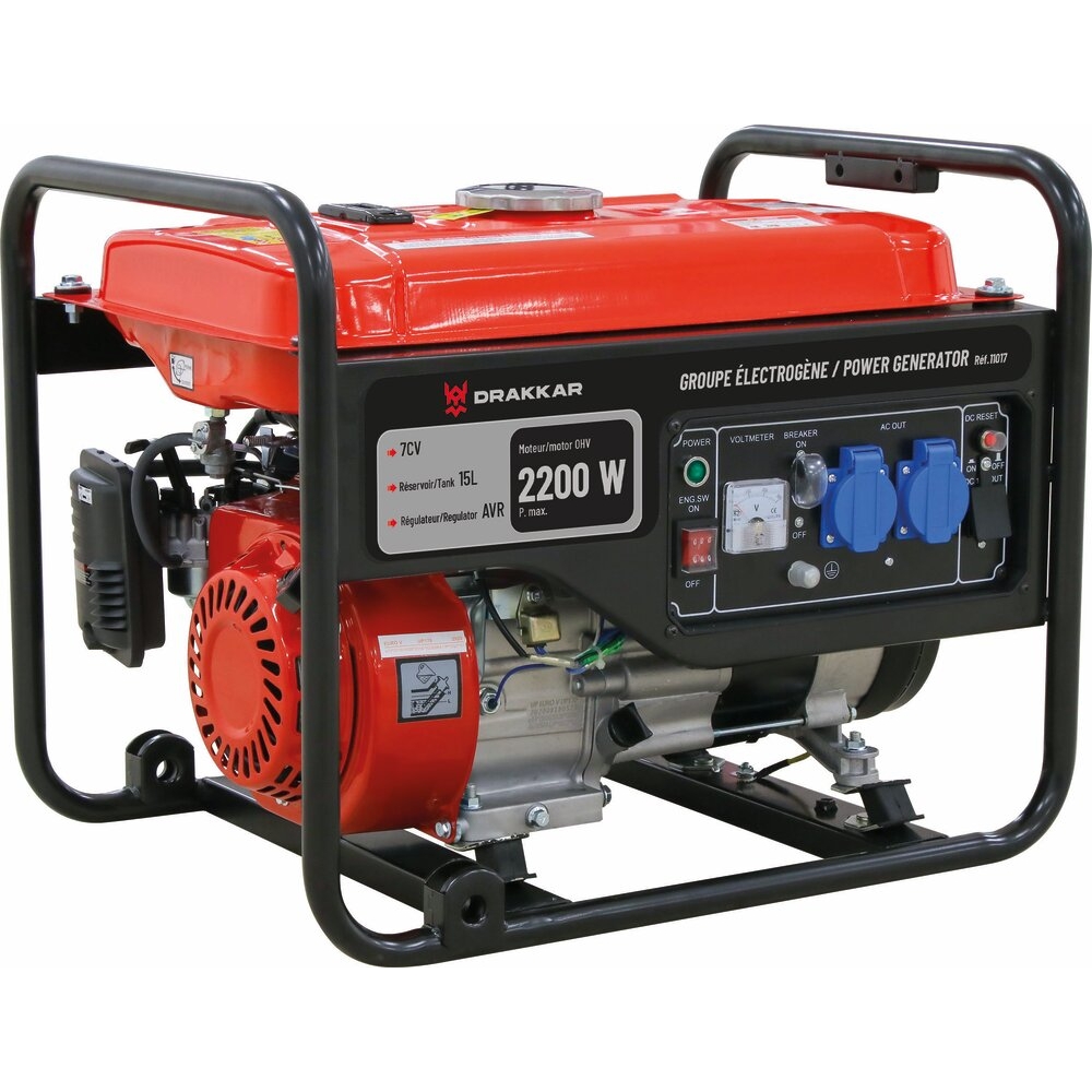 Groupe électrogène AVR 2200W 7CV DRAKKAR - 11017