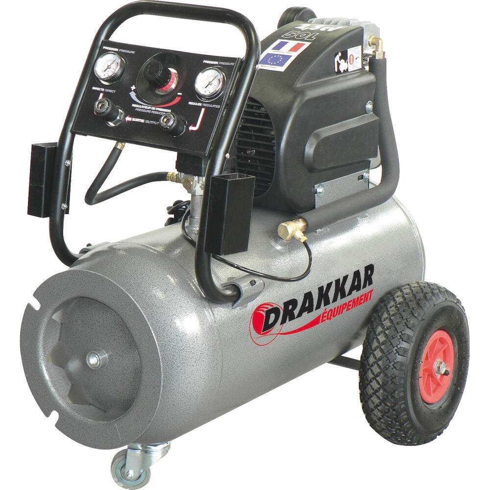 Compresseur 50L 8 bar 2,5CV 230V avec tableau de contrôle DRAKKAR 11130