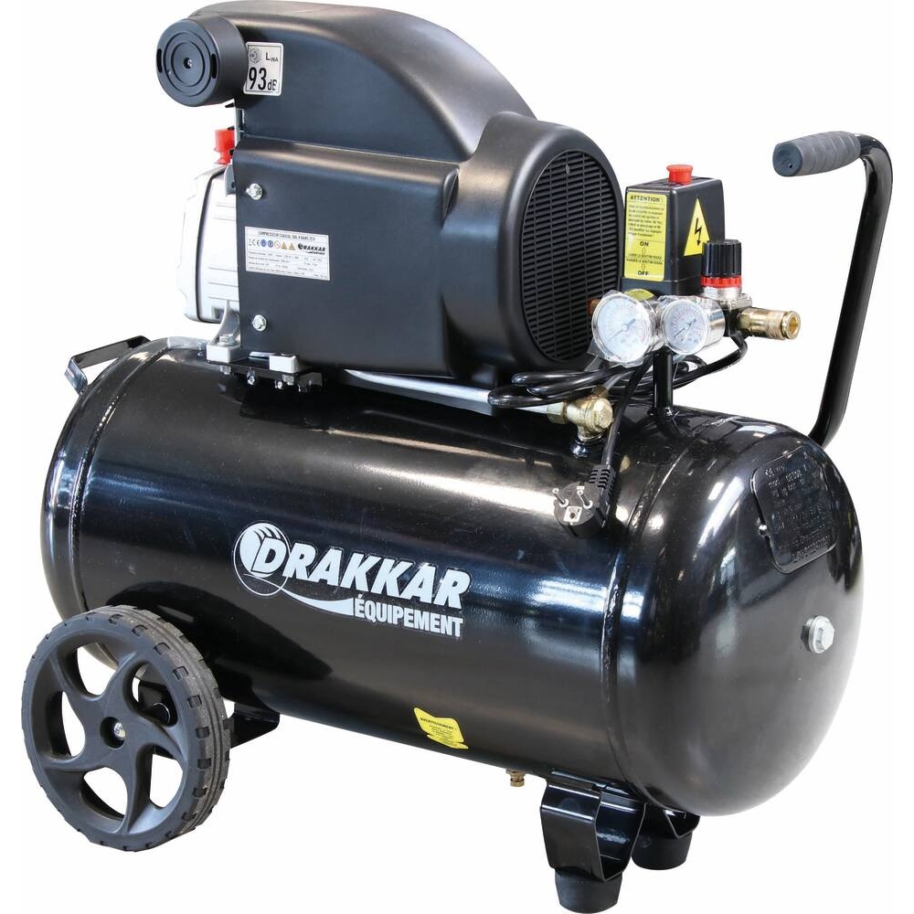 Compresseur coaxial 50L 8 bar 2CV 230V DRAKKAR 11221