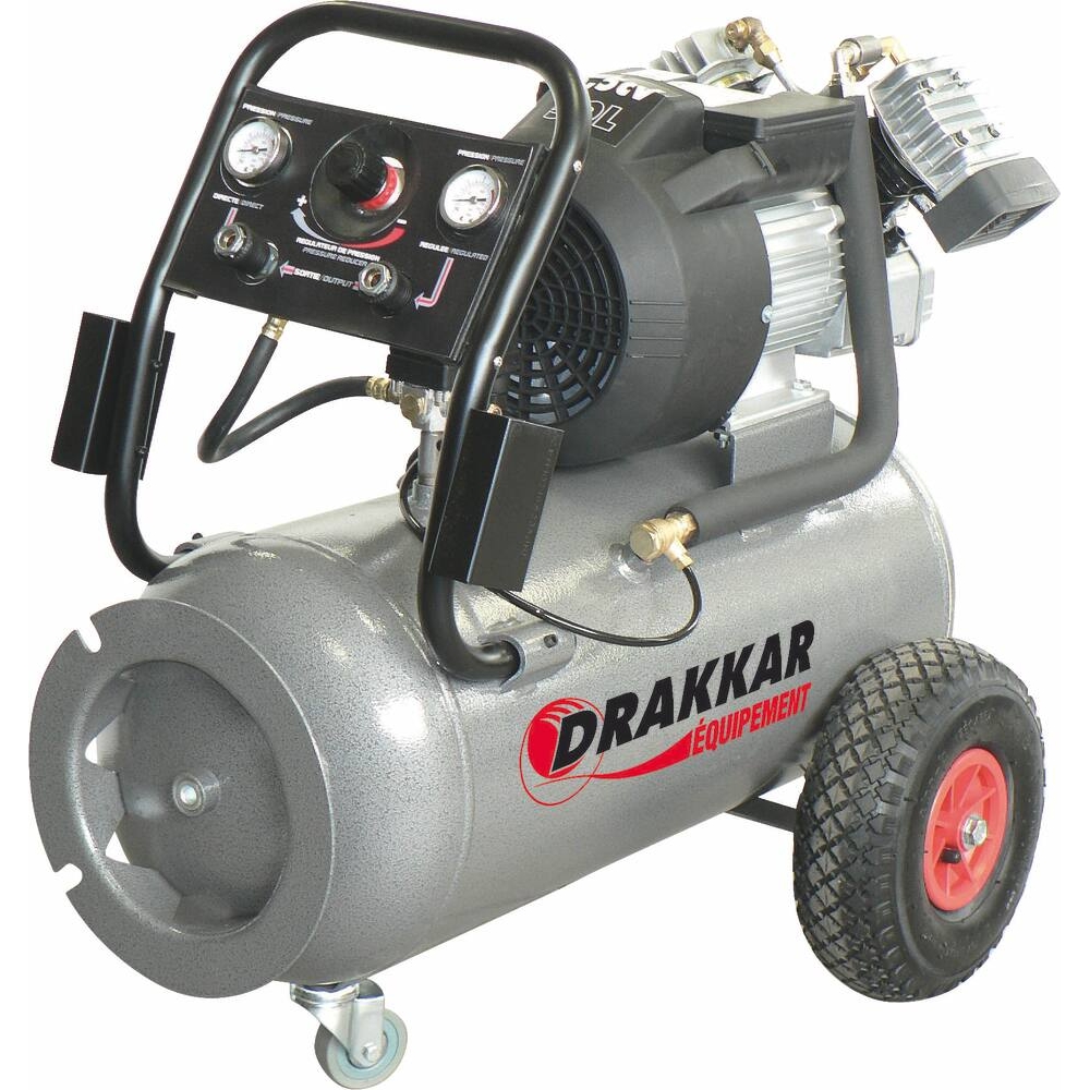 Compresseur 50L 8 bar 3,5CV 230V avec tableau de contrôle DRAKKAR 11227