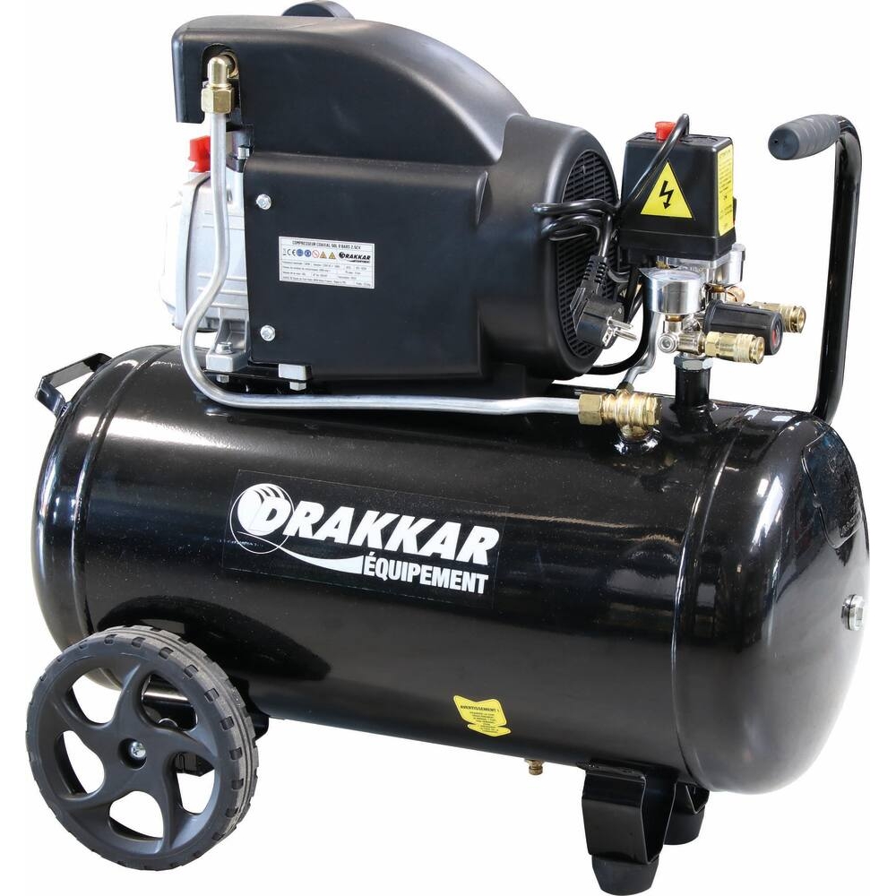 Compresseur coaxial 50L 8 bar 2,5CV 230V DRAKKAR - 11228