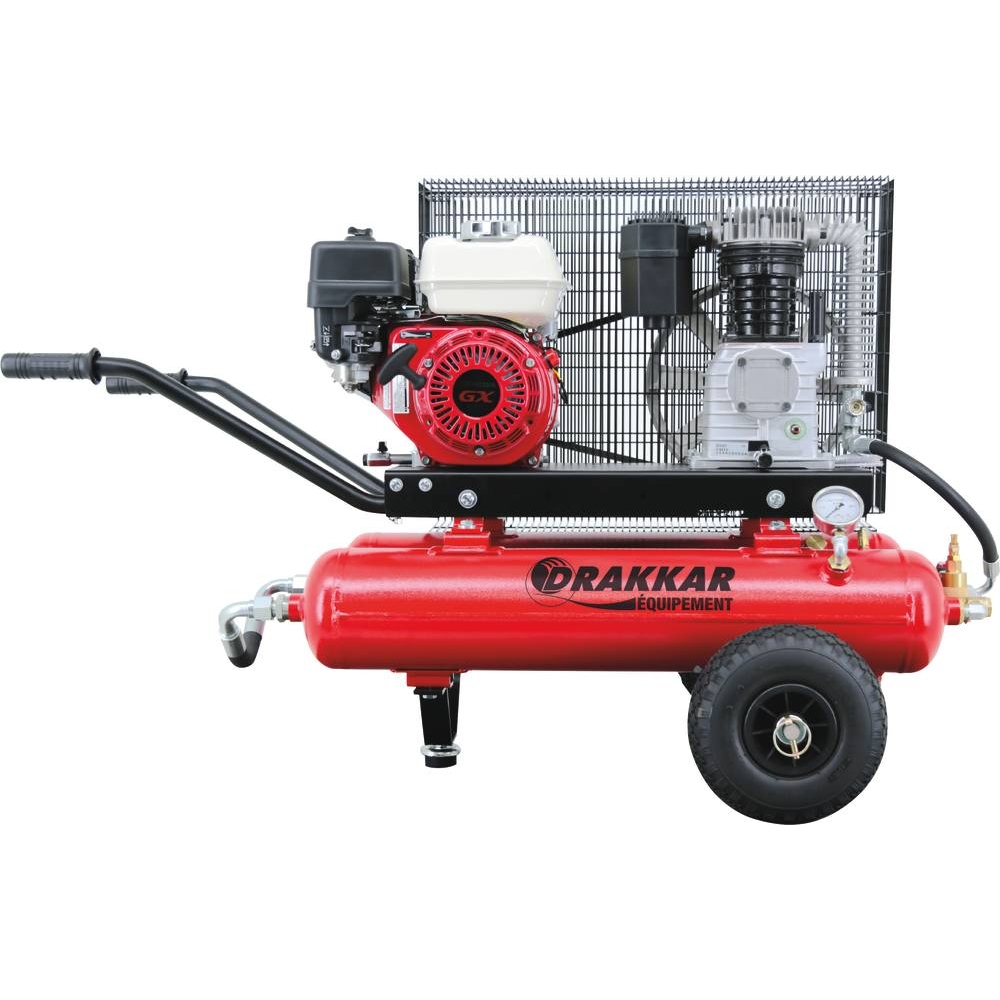 Compresseur mobile thermique essence 2x17L 5CV moteur Honda DRAKKAR EQUIPEMENT - 11248