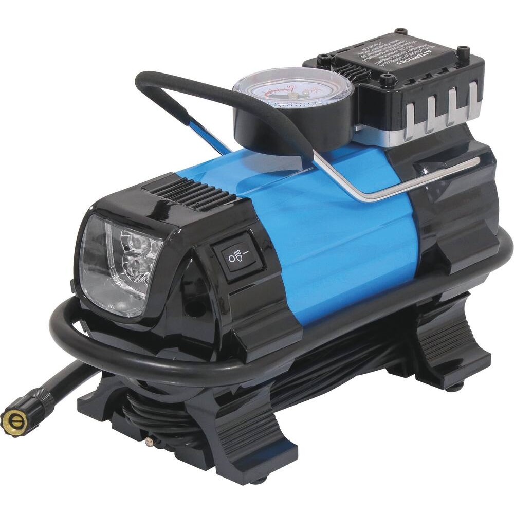 Mini compresseur 12V-15A-120W-3,5 bar + 3 adaptateurs STILKER - 11250