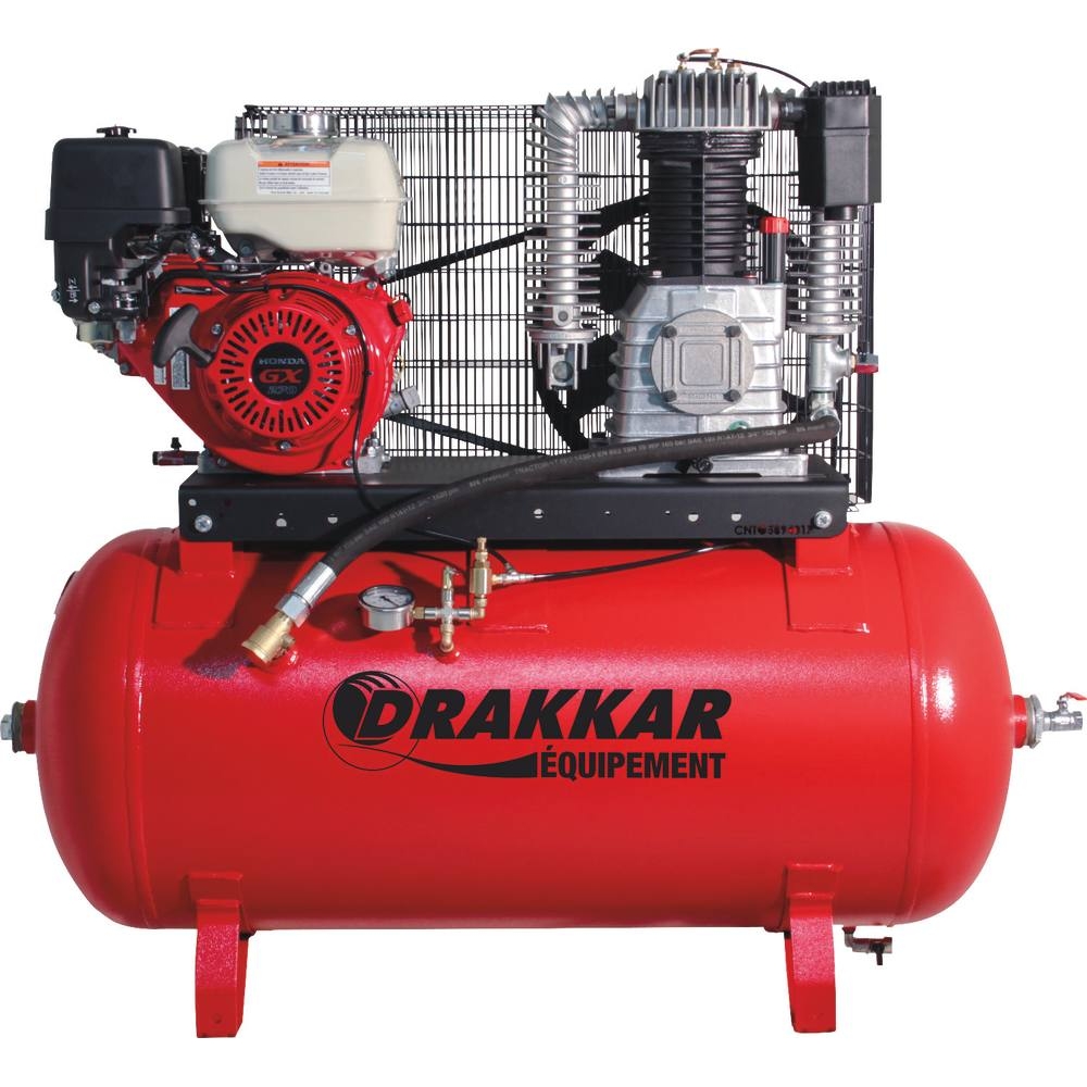 Compresseur thermique Honda GX 270 QX 230L 9CV 12 bar DRAKKAR 11251