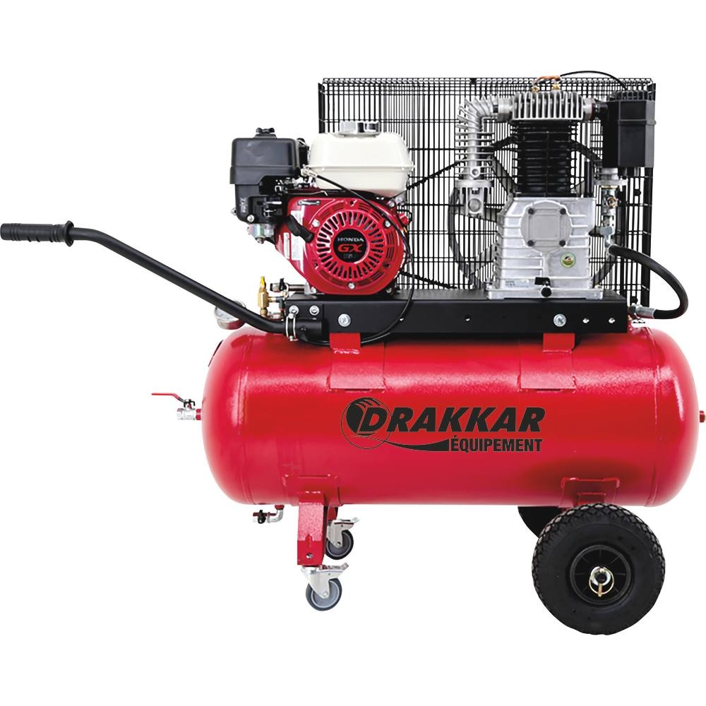 Compresseur thermique HONDA GX160 100L 5CV 361 l/min DRAKKAR 11262