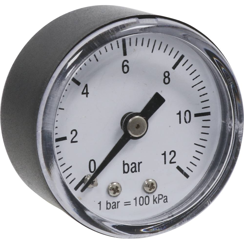 Manomètre de pression 12 bar 40mm filetage mâle 1/8