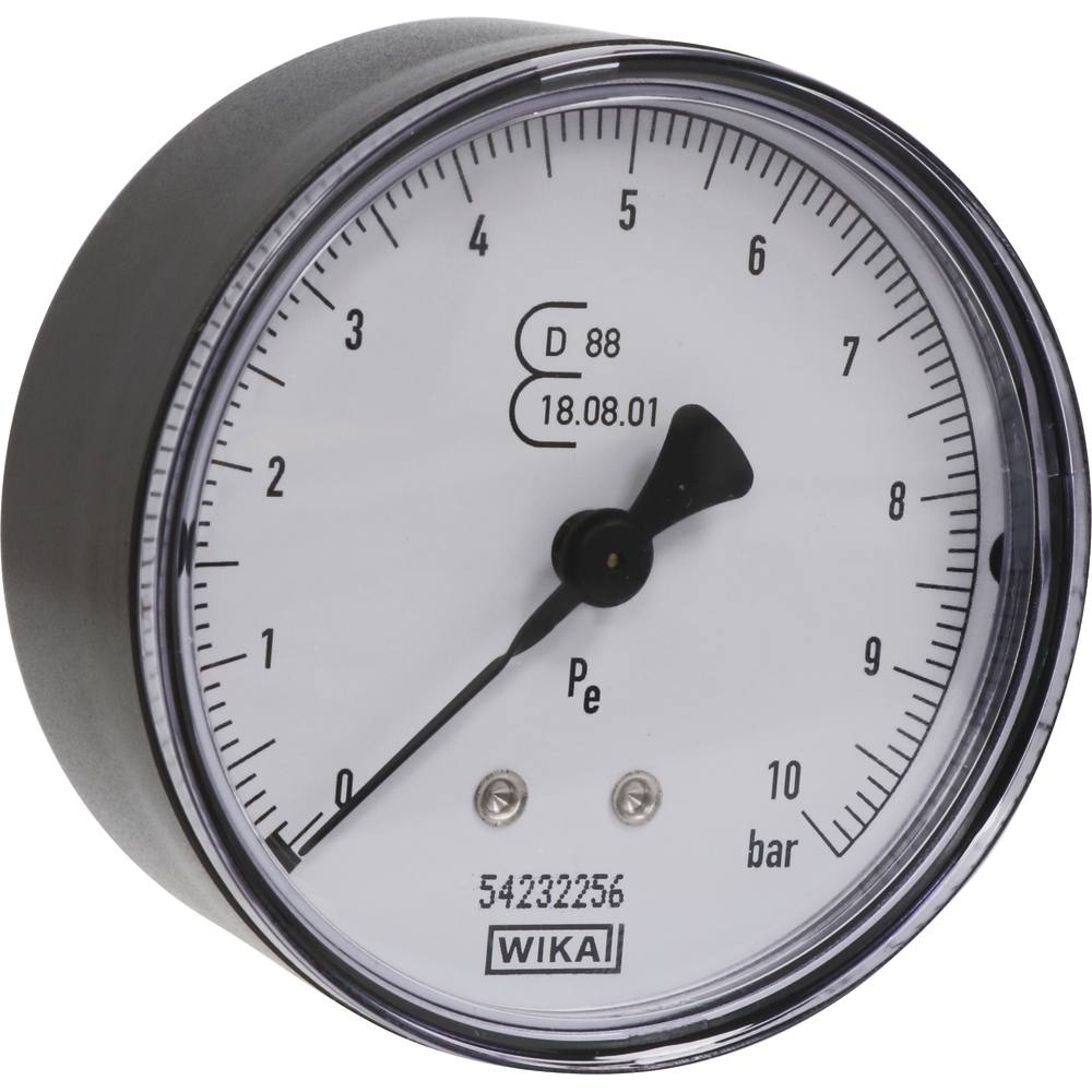 Manomètre de pression 10 bar 63mm filetage mâle 1/4
