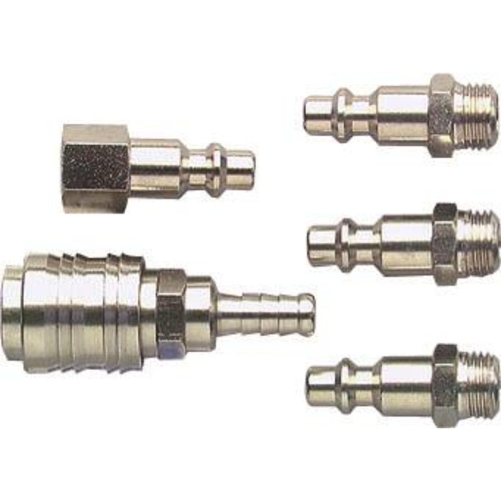Raccord rapide femelle pour tuyau de 8mm avec 4 raccords rapides mâle - kit 5 pcs STILKER - 11379