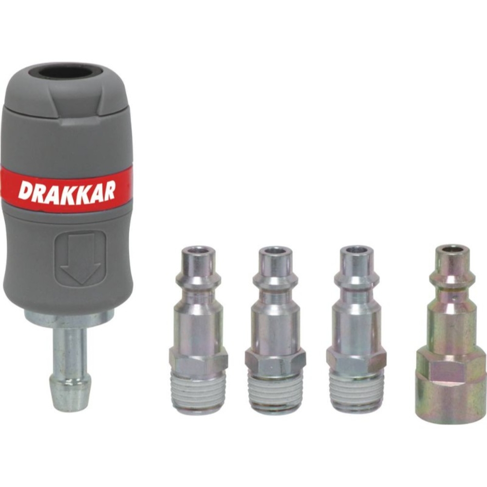Kit raccords rapides 5 pces 1/4 DRAKKAR EQUIPEMENT - 11538