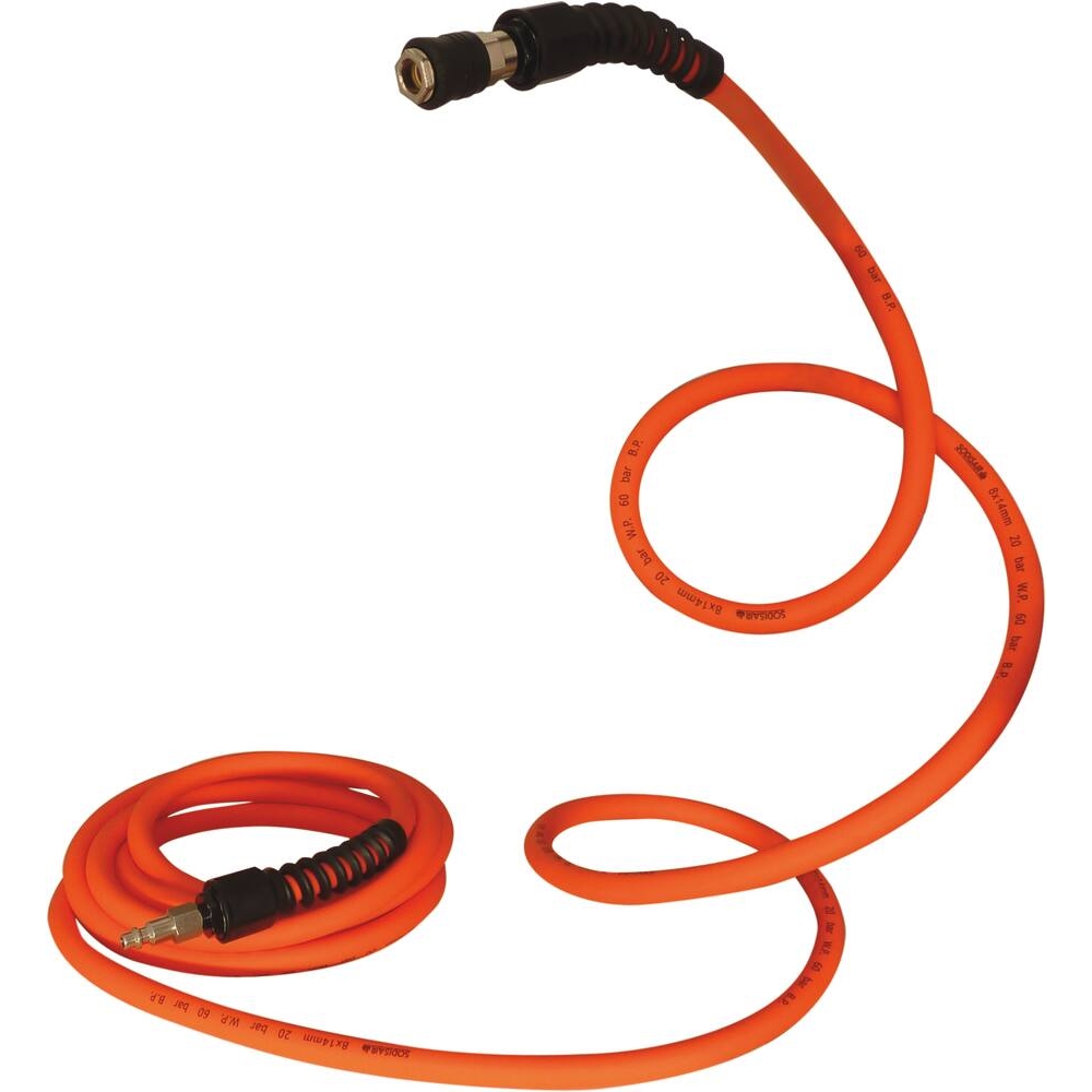 Rallonge tuyau air comprimé ultra flexible avec raccords rapide 8x14mm 20m DRAKKAR - 11590