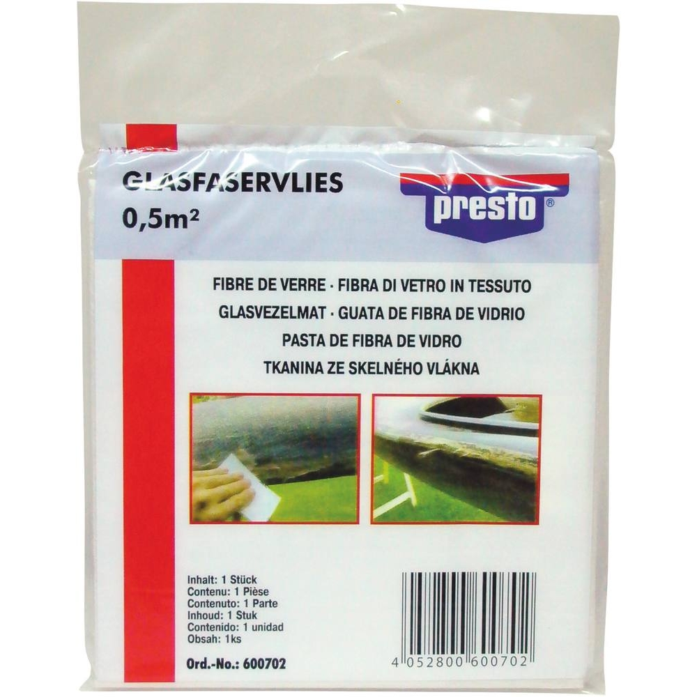 Tissu fibre de verre tissage fin - sachet avec tissu 1000x500mm PRESTO - 12013