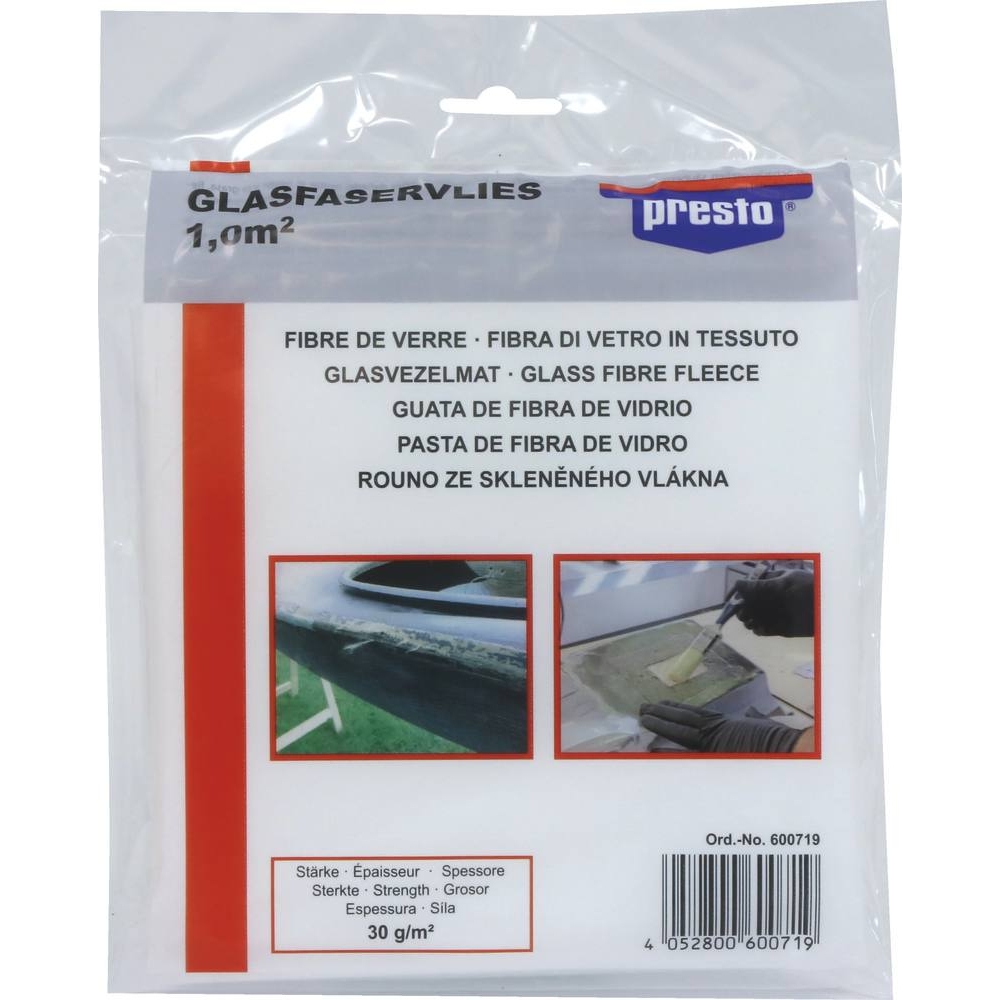 Tissu fibre de verre tissage fin - sachet avec tissu 1000x1000mm PRESTO - 12016