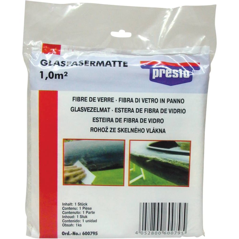 Tissu fibre de verre tissage moyen - sachet avec tissu 1000x1000mm PRESTO - 12018