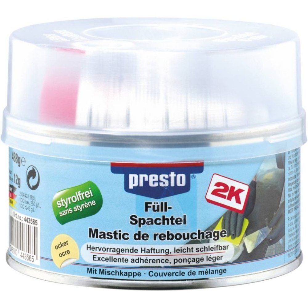 Mastic tous usages+durcisseur 500g sans styrene PRESTO - 12025