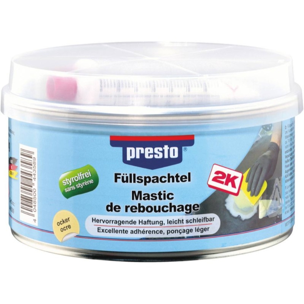 Mastic tous usages+durcisseur 2kg sans styrene PRESTO - 12027