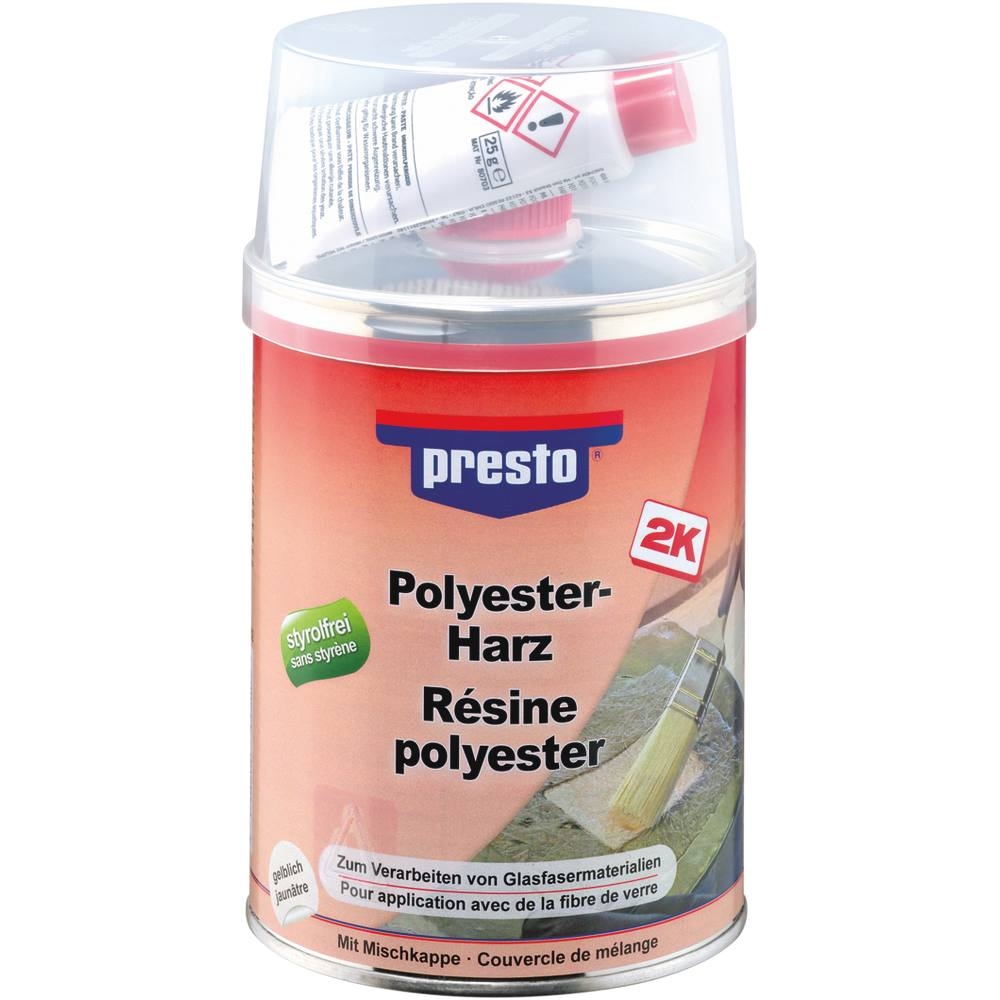 Résine polyester avec durcisseur - pot de 1kg PRESTO - 12052