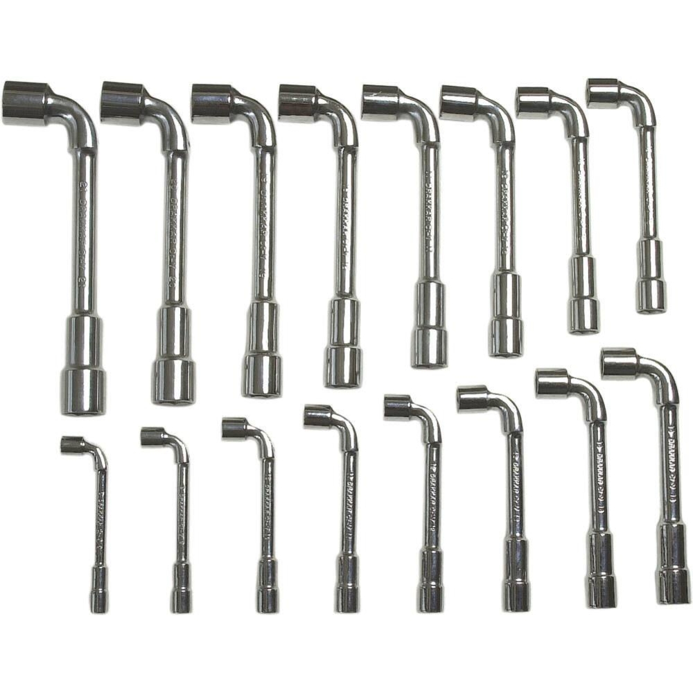 Clés à pipe débouchées 6 pans/6 pans de 8 à 24mm - boîte carton de 16 pcs DRAKKAR TOOLS - 12278