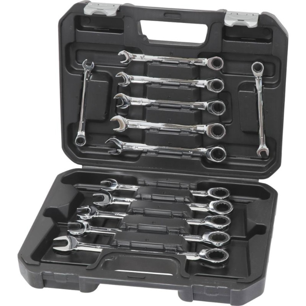 Coffret de 12 cles mixtes droites à cliquet en mallette DRAKKAR TOOLS - 12610