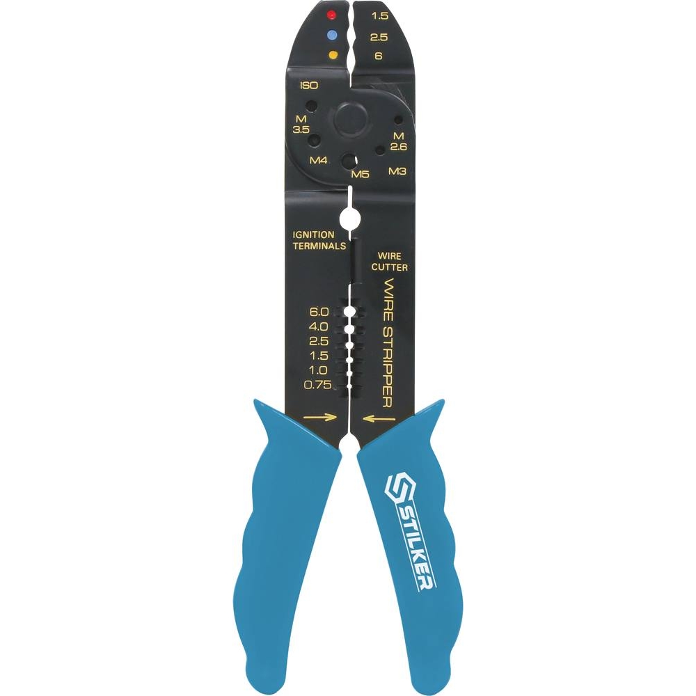 Pince à sertir 200mm cosse isolée gainée PVC - STILKER - 12612