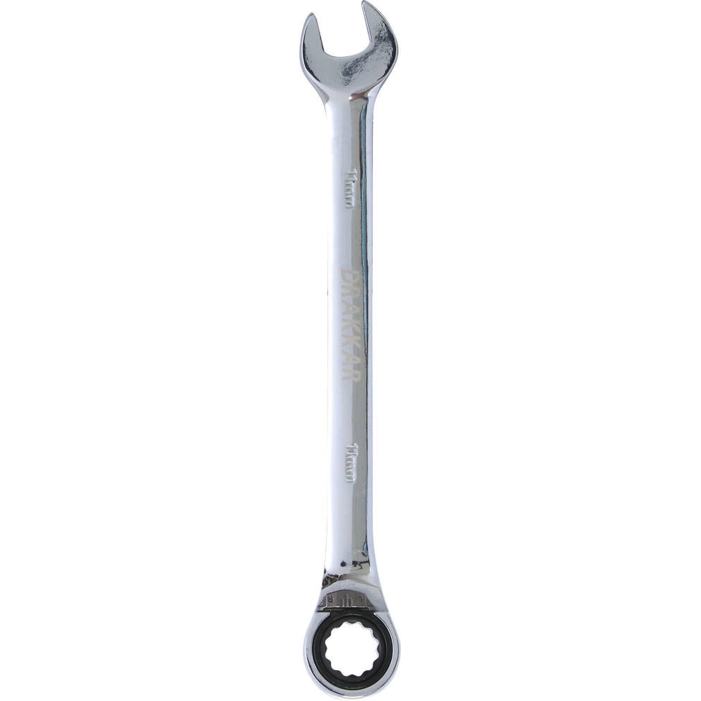 Clé mixte coudée à cliquet de 11mm avec inverseur - carte DRAKKAR TOOLS - 12677