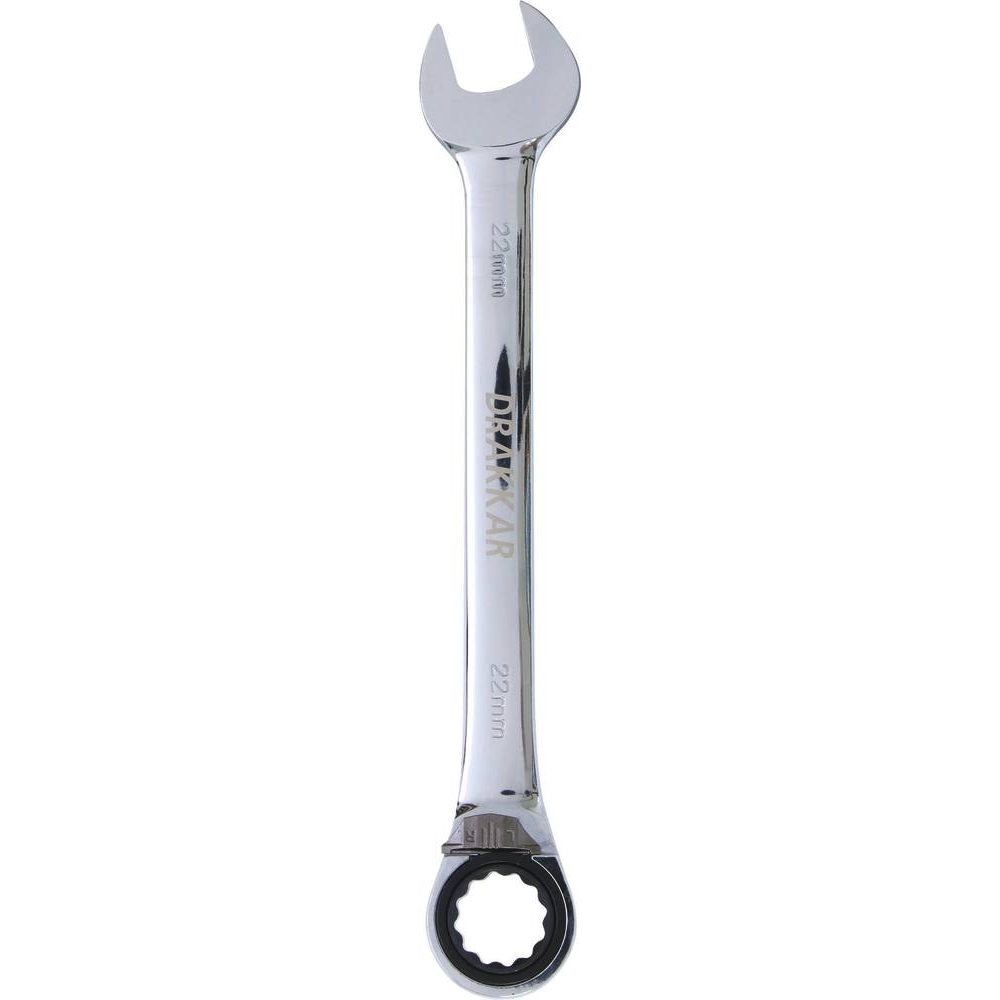 Clé mixte coudée à cliquet de 22mm avec inverseur - carte DRAKKAR TOOLS - 12699