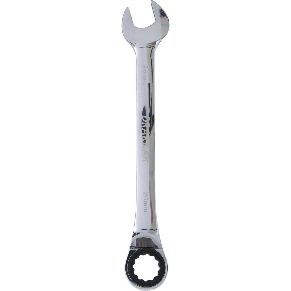 Clé mixte coudée à cliquet de 24mm avec inverseur - carte DRAKKAR TOOLS - 12702