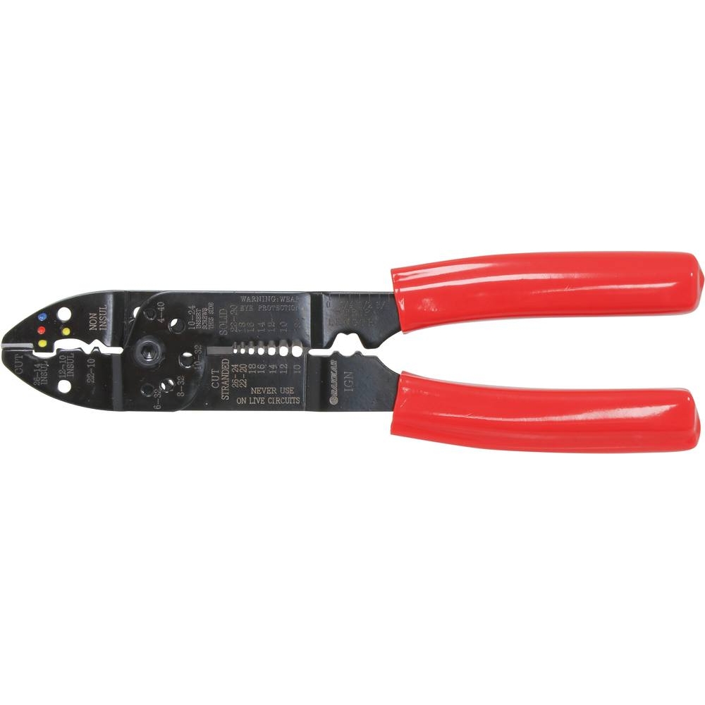 Pince à sertir 230mm cosse isolée et non isolée gainée PVC - carte DRAKKAR TOOLS - 12704