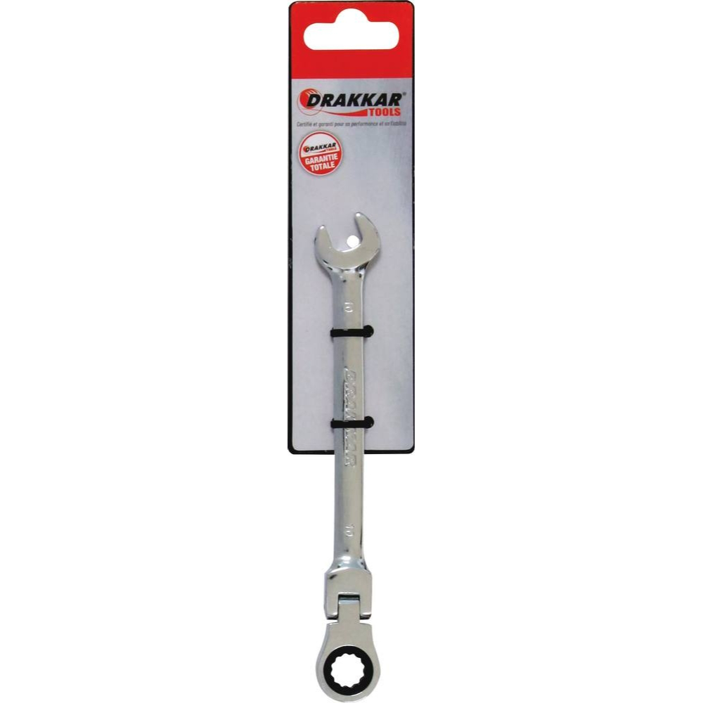 CLE MIXTE ARTICULEE A CLIQUET 10MM *DT* S - DRAKKAR TOOLS - 12865