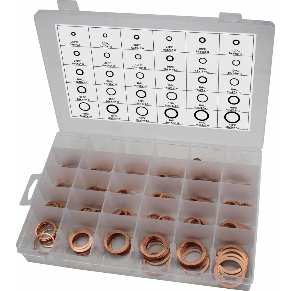 Rondelle cuivre de 5 à 28mm - coffret de 400 pcs KLIPPER - 12914