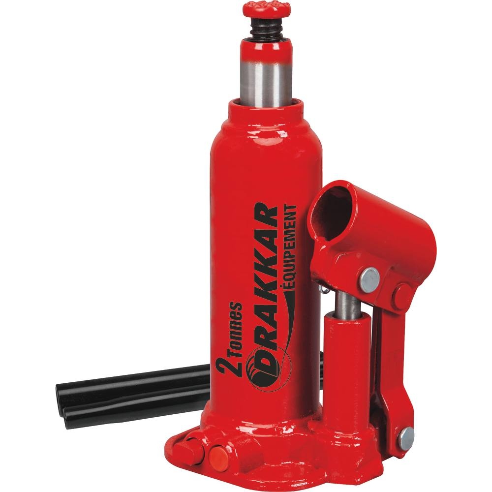 Cric bouteille hydraulique base soudée 2T DRAKKAR - 13002