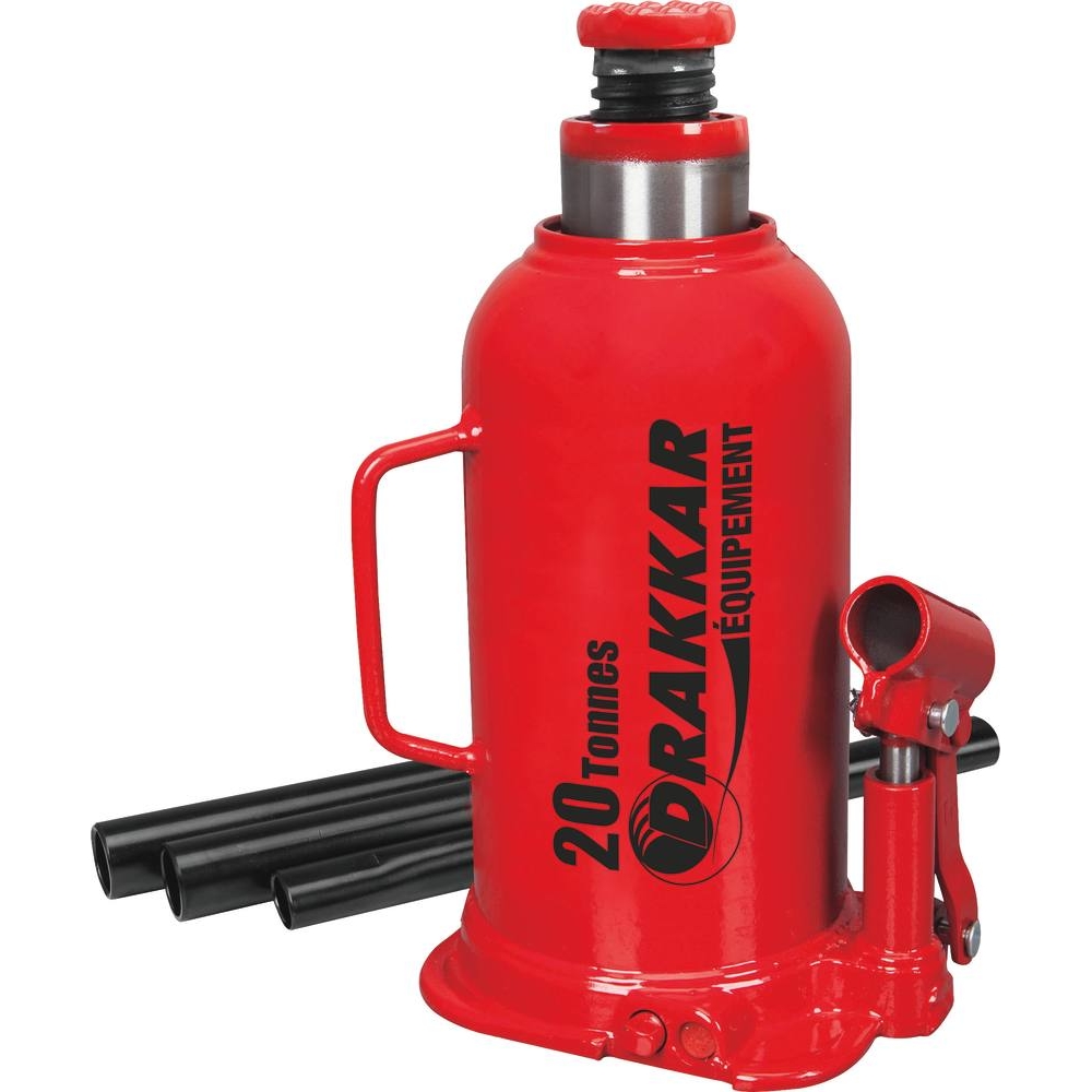 Cric bouteille hydraulique base soudée 20T DRAKKAR - 13020