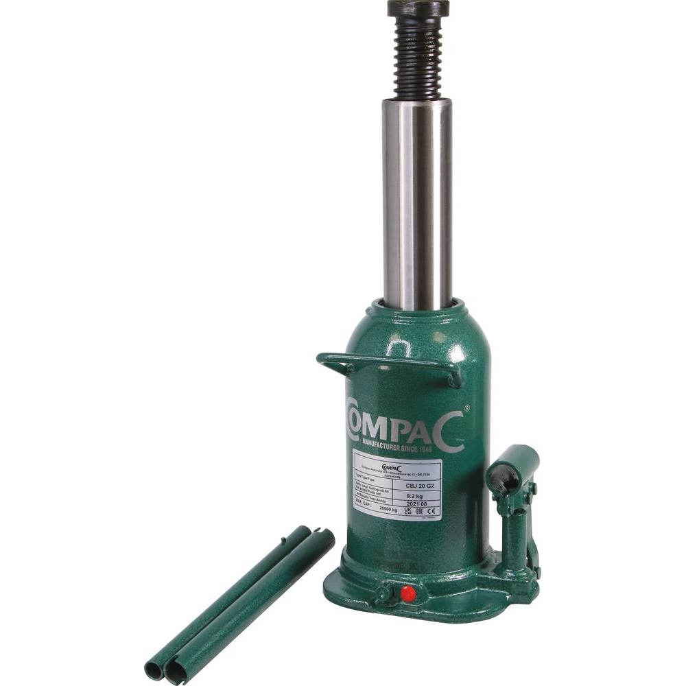 Cric bouteille hydraulique 20T vert COMPAC - 13027