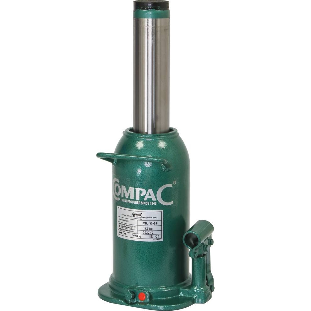 Cric bouteille hydraulique 30T vert COMPAC - 13028