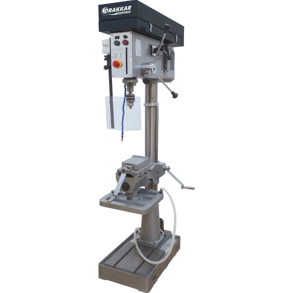 Perceuse sur colonne 400V 1840W 1,80mm CM3 250kg avec étau réversible DRAKKAR - 13082