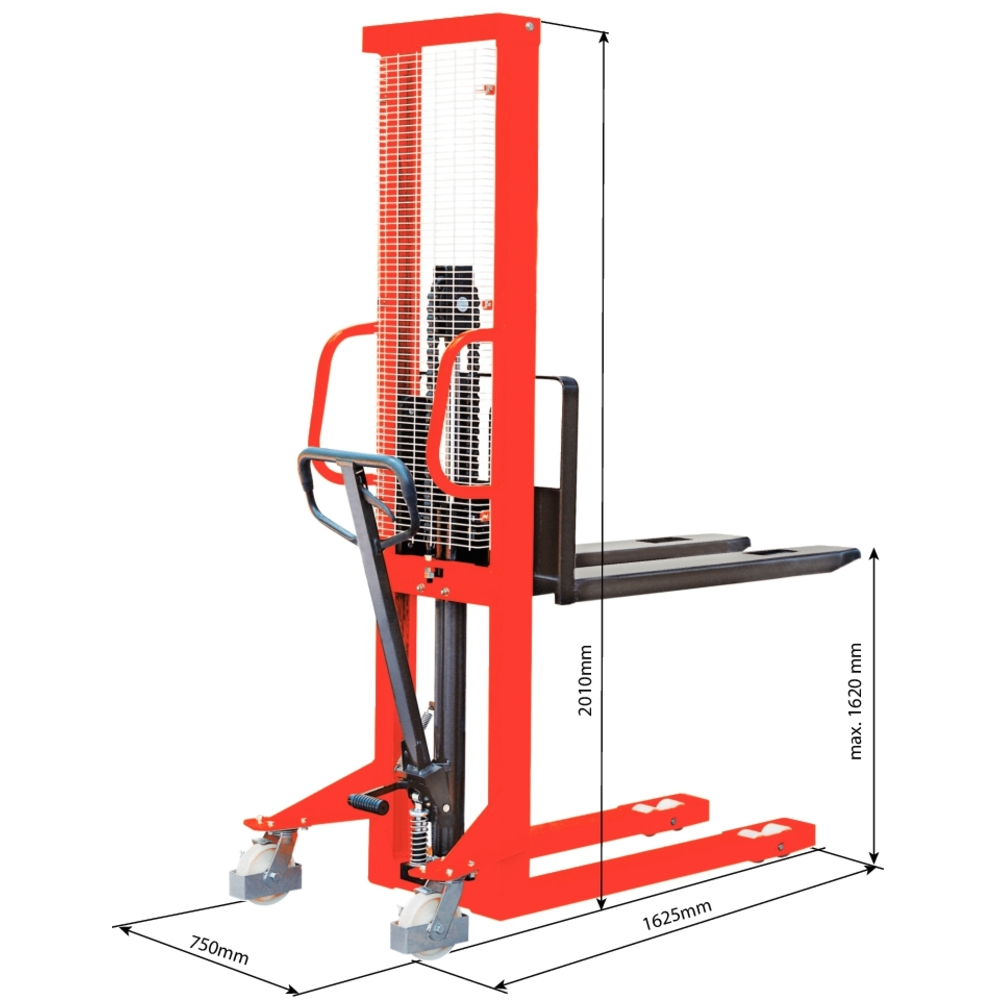 Gerbeur hydraulique manuel 500kg levée max 1,6m DRAKKAR - 13122