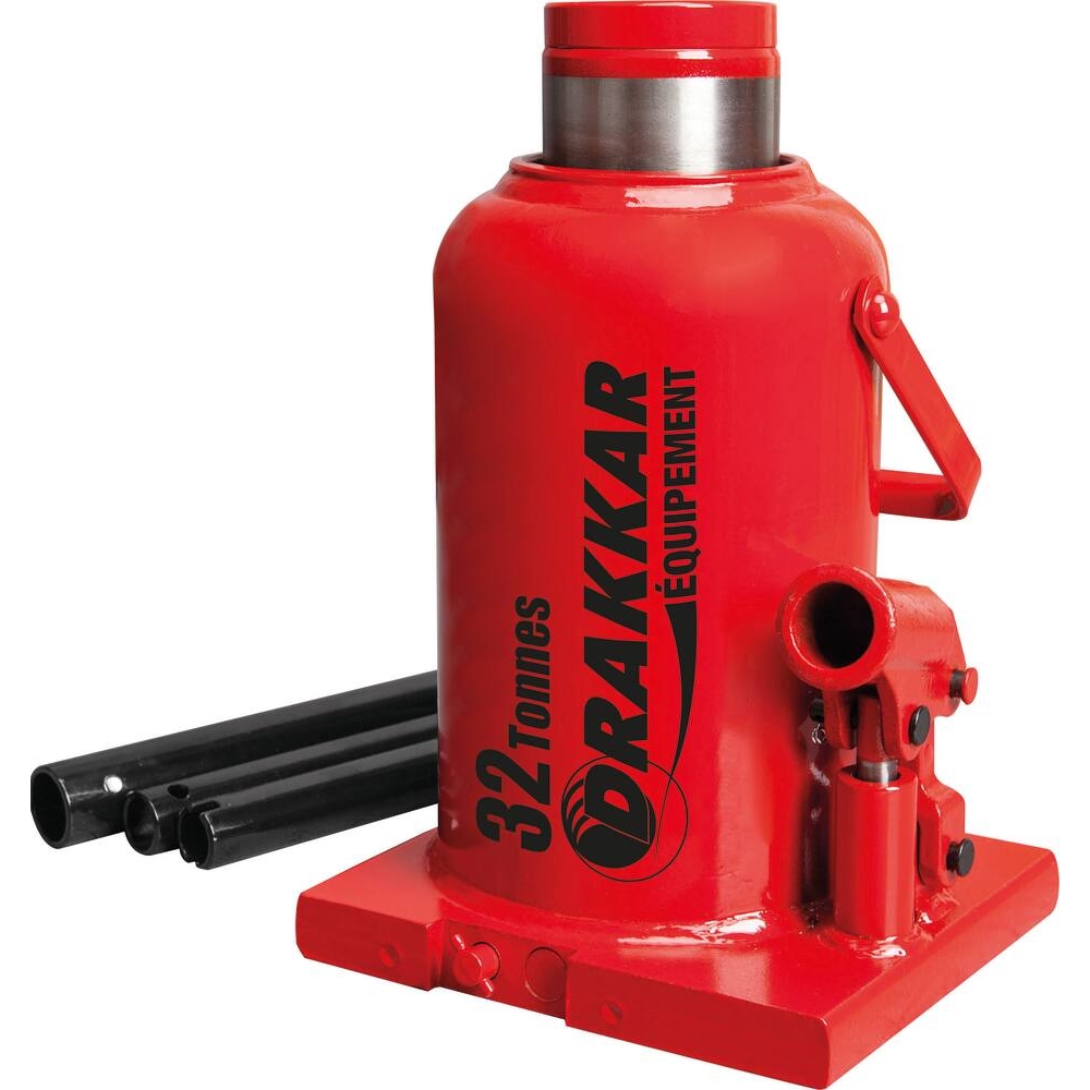 Cric bouteille hydraulique base soudée 32T DRAKKAR - 13125