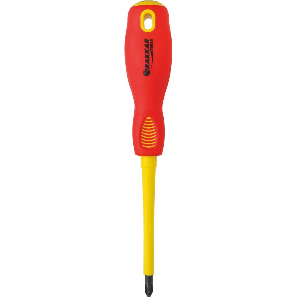 Tournevis Phillips PH2 100mm isolé 1000V - carte DRAKKAR TOOLS - 13292