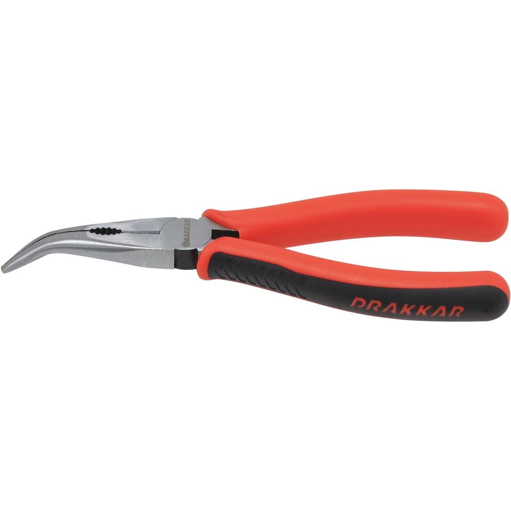 Pince coudée 160mm demi-ronde bi-matière - carte DRAKKAR TOOLS - 13739
