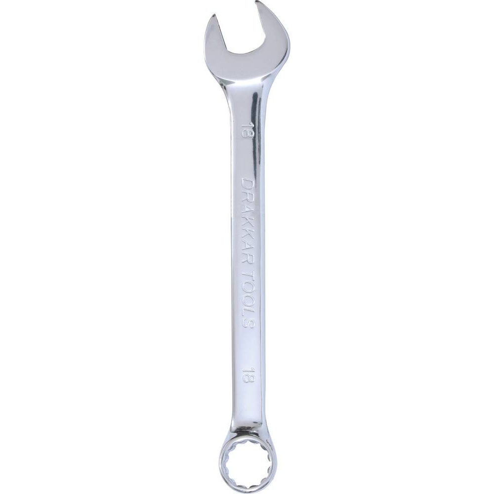 Clé mixte de 18mm full polish - carte DRAKKAR TOOLS - 13879