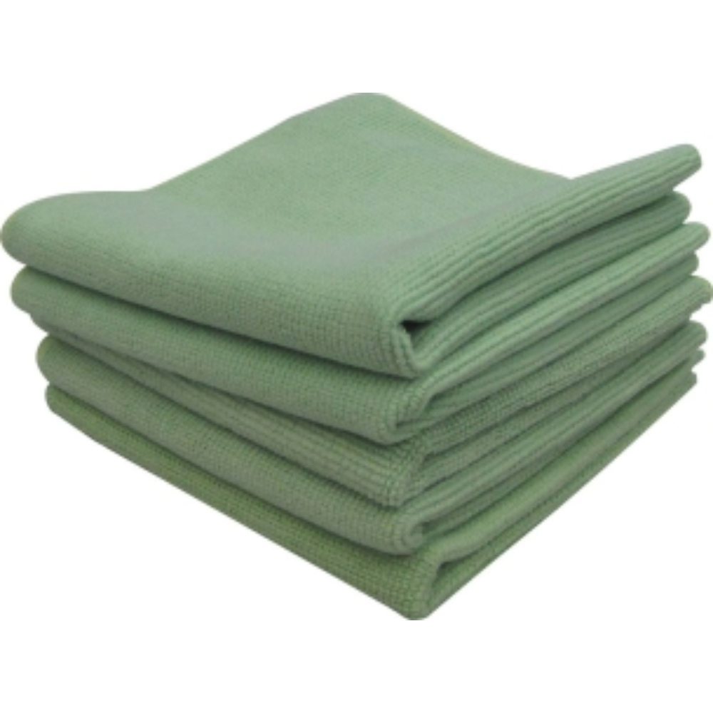 SACHET DE 5 MICROFIBRES TRICOT LUXE VERT 32X30CM - KARZHAN - 14006