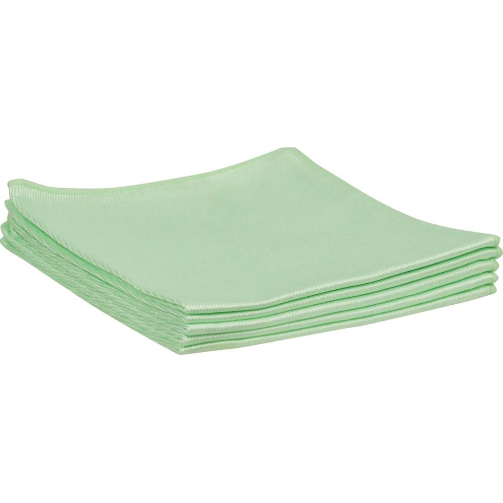Microfibre 320 g/m² 400x400mm verte pour vitre - lot de 5 pcs KARZHAN - 14012
