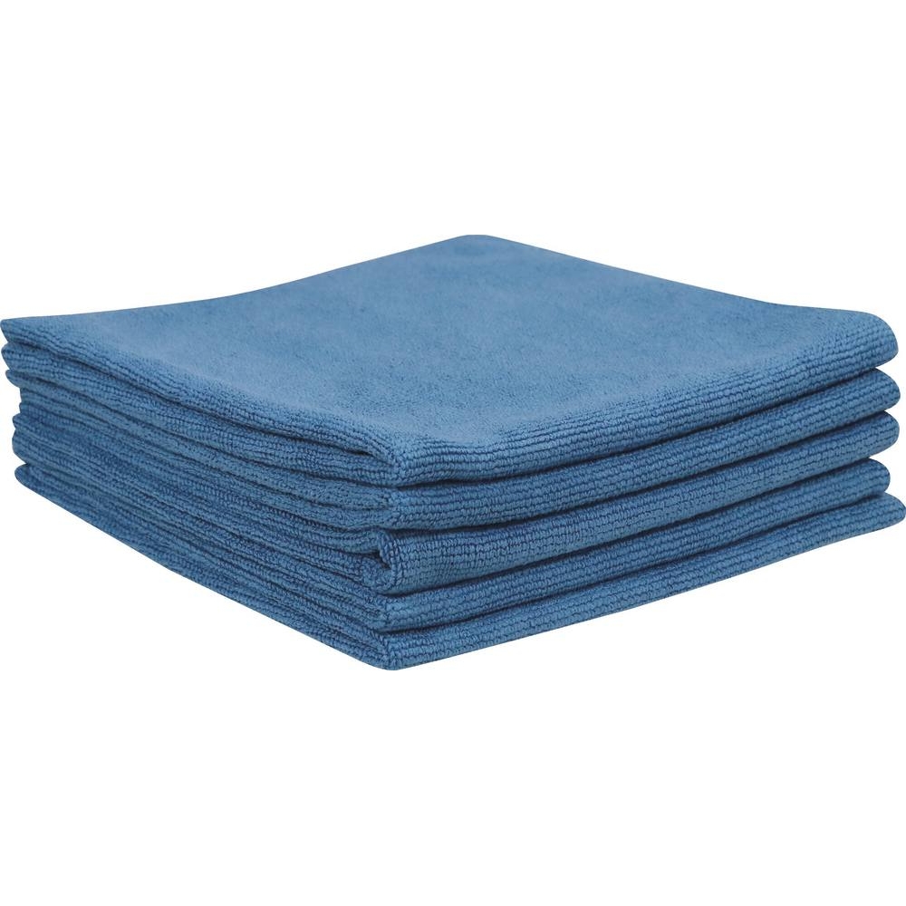 Microfibre 300 g/m² 400x400mm bleue sans ourlet spécial auto - lot de 5 pcs KARZHAN - 14016