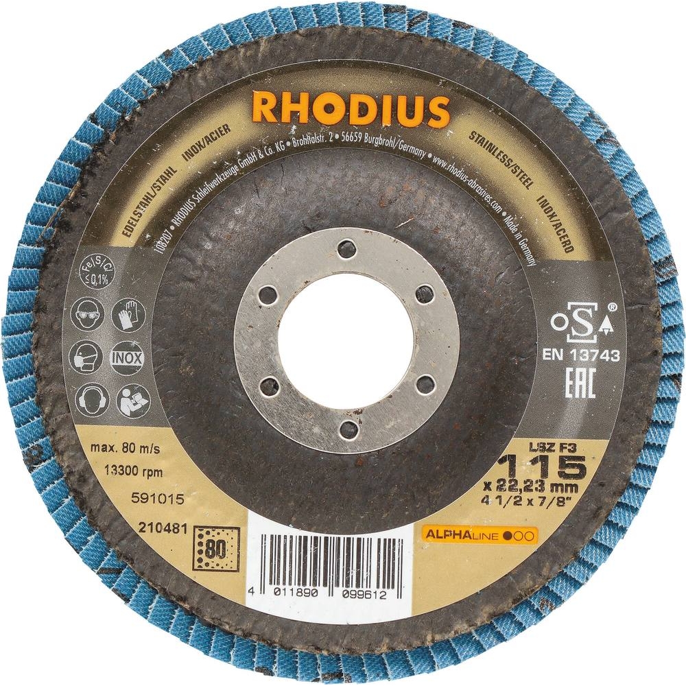 Disque à lamelles 115x22mm GR 80 - lot de 10 pcs RHODIUS - 14047