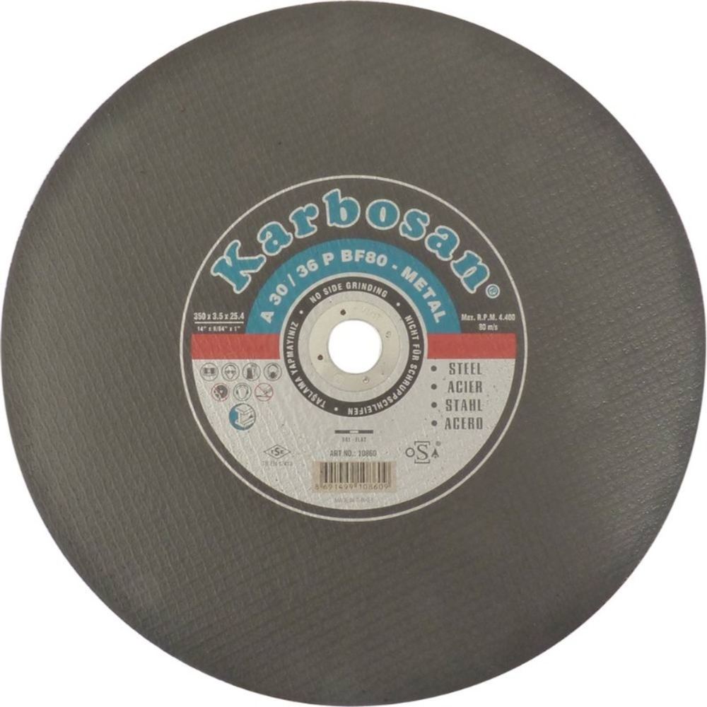 1 disque a tronc. 350x3,5x25.4 fixe KARBOSAN - 14087