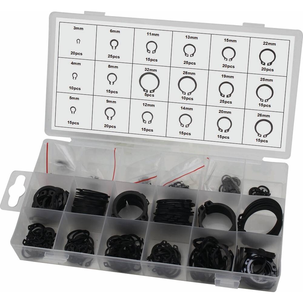 Circlips extérieurs de 3 à 32mm - coffret de 300 pcs KLIPPER - 14098