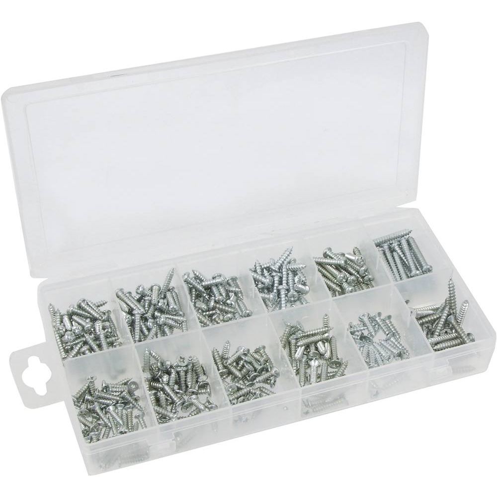 Vis auto-taraudeuses métal et vis bois M4 à M10 - coffret de 240 pcs KLIPPER - 14163