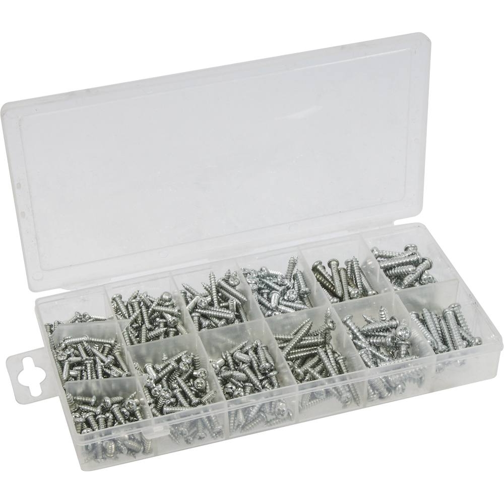 Vis auto-taraudeuses métal à tête ronde de M4 à M10 - coffret de 550 pcs KLIPPER - 14167