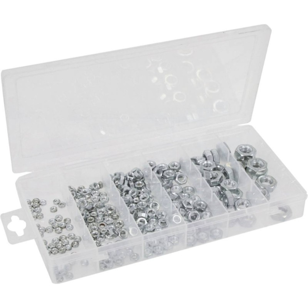 Ecrou hexagonal zingué blanc de m3 à m10 KLIPPER - 14168