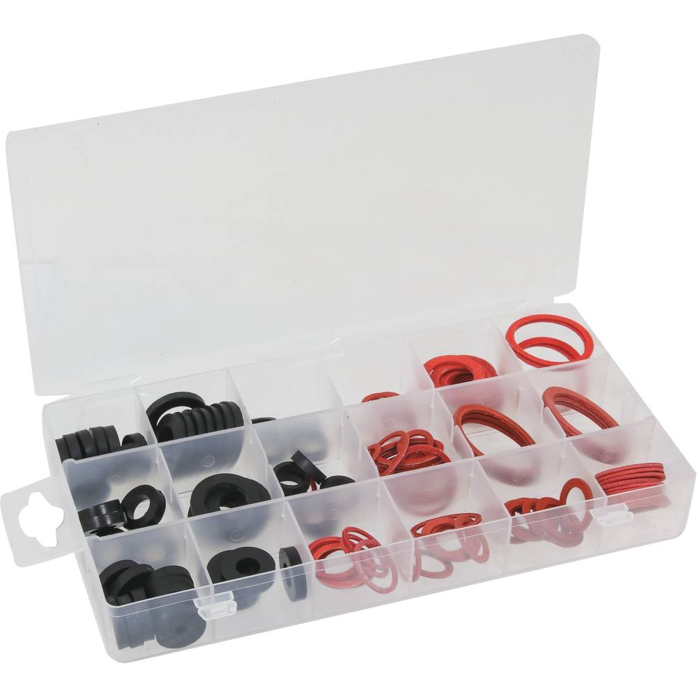 Joints caoutchouc et fibre de 9 à 25mm - coffret de 141 pcs KLIPPER - 14174