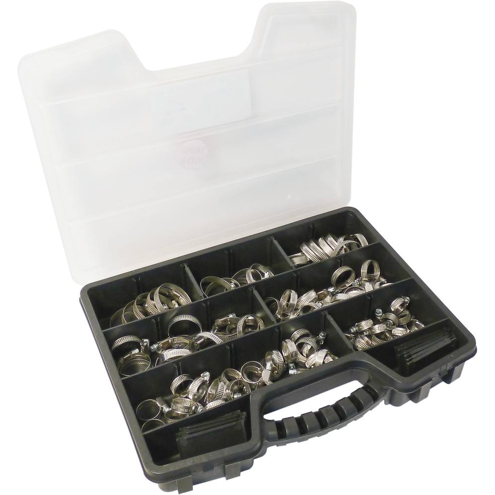 Collier à crémaillère acier inox 304 9mm de 8 à 50mm - coffret de 100 pcs KLIPPER - 14194